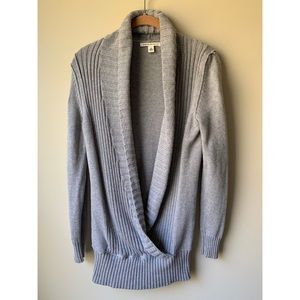 banana republic cowl neck gray sweater small